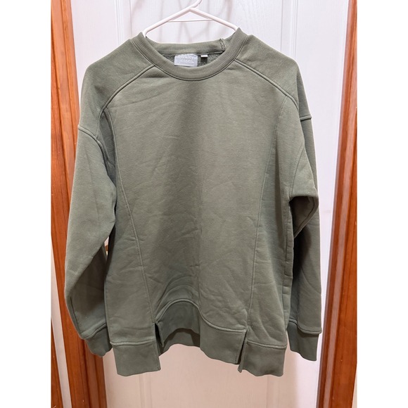 Berkley Jensen Other - Berkley‎ Jensen Mens Olive Green Crewneck Sweatshirt Fleece Pullover Size S